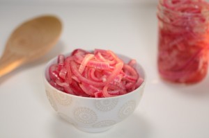 pickled red onions