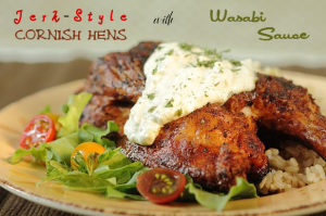 Jerk Style Chicken with Wasabi Sauce