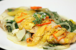 Parchment Baked Tropical Rockfish
