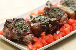 Basil Lamb Chops with Lemon Quinoa