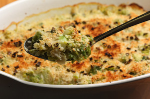 Brussels Sprout & Leek Gratin with Rosemary